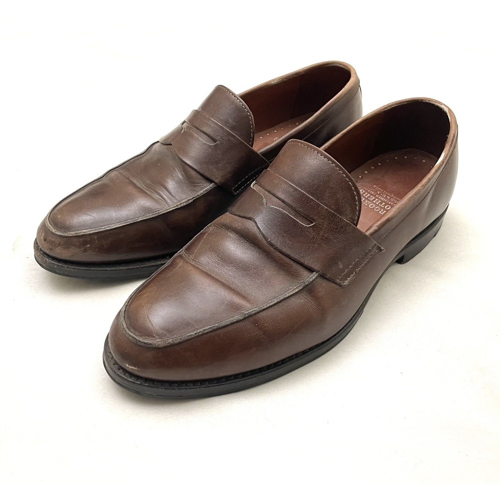Brooks Brothers Leather Penny Loafers Dress‎ Shoes Size 9 Brown Made in USA